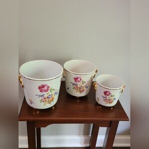 Metzler and Ortloff Porcelain Flower PotsGermany